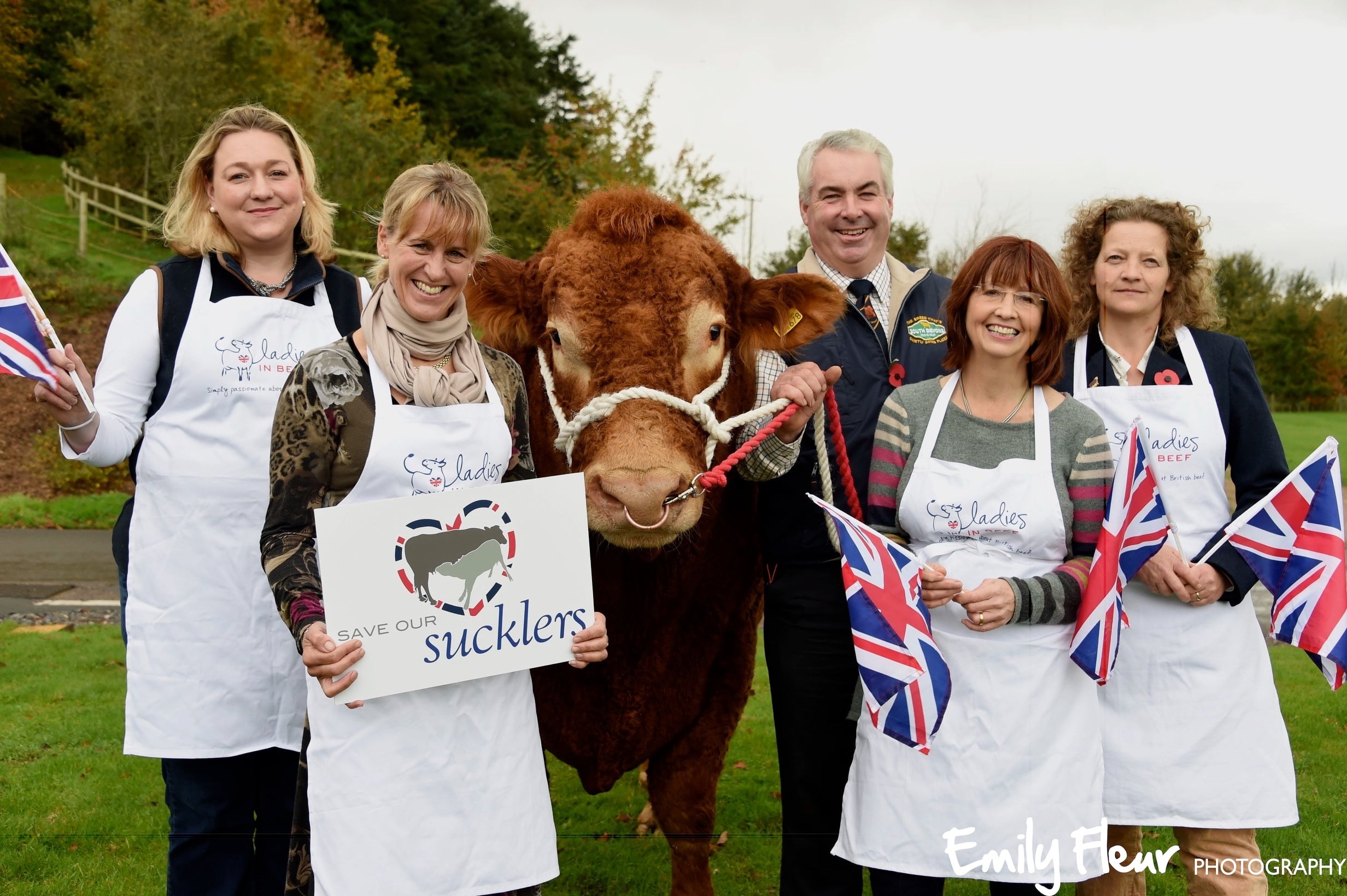 Left to right: Suzy Deeley, RABI, Minette Batters, LIB co-founder, David Thomas, South Devon breeder, Jilly Greed, LIB co-founder, Juliet Cleave, LIB member, Cornwall.
